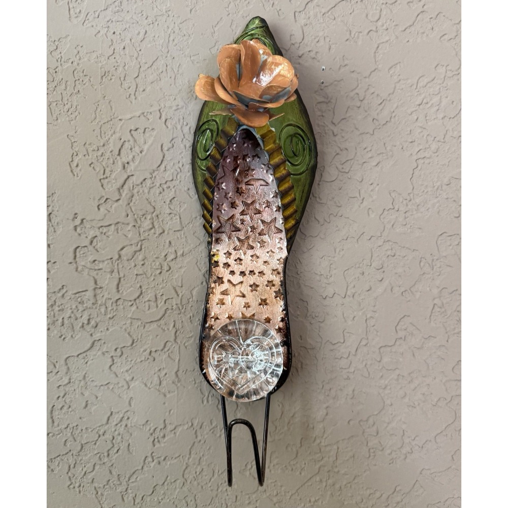 Decorative Metal Coat Clothes Hook Ladies Shoe Multicolor Approx 13" Long